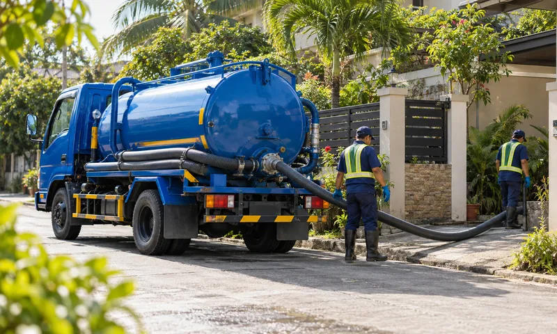 Vacuum tanker para sa septic tank siphoning